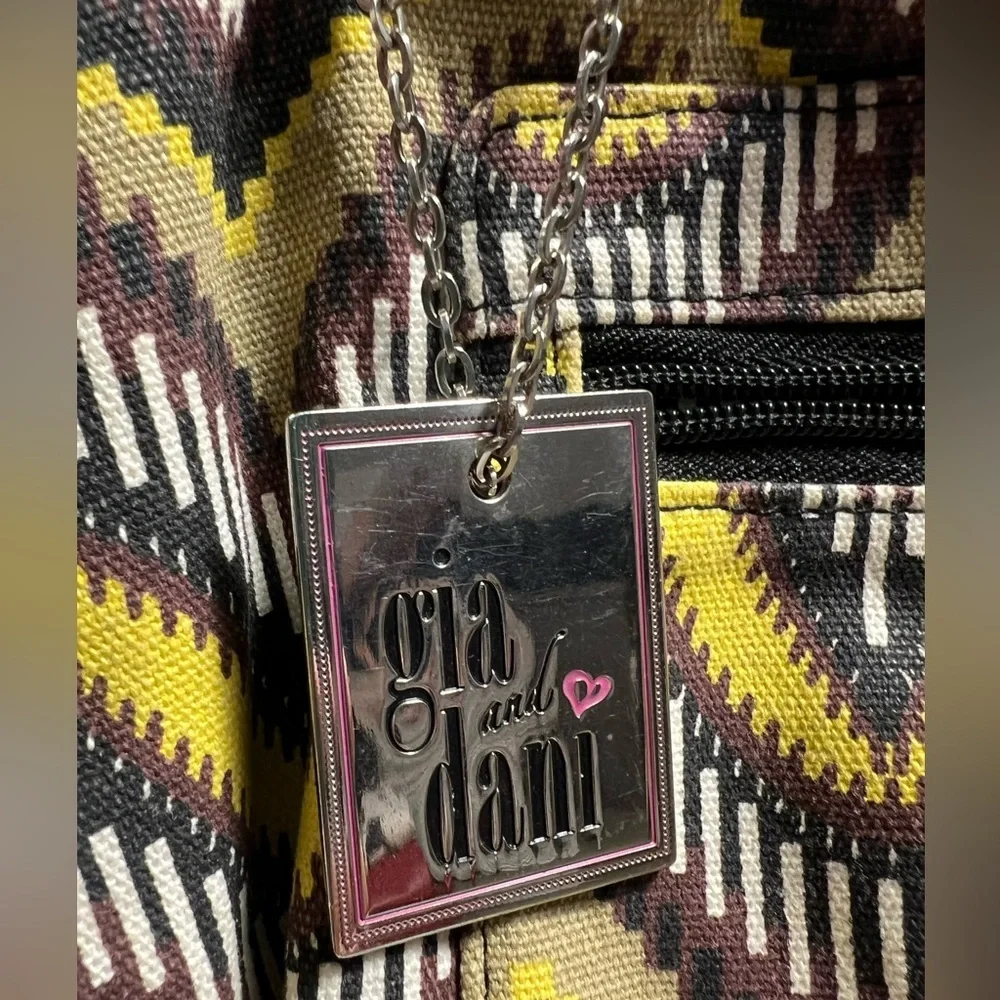 Gia and Dani Patterned Canvas Bag reversible